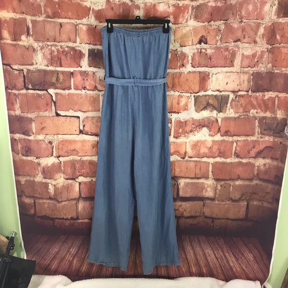 FOREVER 21 Strapless Chambray Jumpsuit - Picture 7 of 8